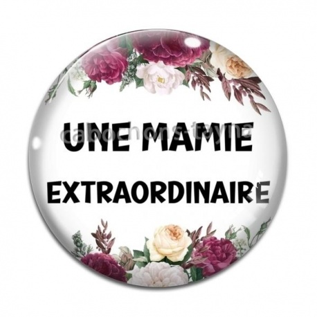 Cabochon Verre - une mamie extraordinaire