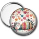 Miroir de poche - chat coeur