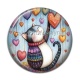 Cabochon Résine - chat coeur