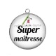 Pendentif Cabochon Argent - super maîtresse
