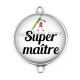Connecteur Cabochon Argent - super maître