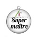 Pendentif Cabochon Argent - super maître