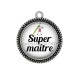 Pendentif Cabochon Argent - super maître