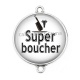 Connecteur Cabochon Argent - super boucher