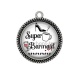 Pendentif Cabochon Argent - super barmaid