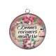Pendentif Cabochon Argent - bonnes vacances maîtresse