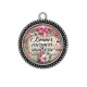 Pendentif Cabochon Argent - bonnes vacances maîtresse