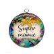 Pendentif Cabochon Argent - super mamie