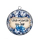 Pendentif Cabochon Argent - une mamie au top