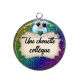 Pendentif Cabochon Argent - une chouette collègue