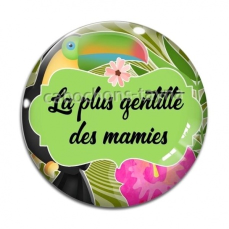 Cabochon Verre - la plus gentille des mamies