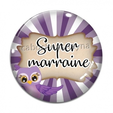 Cabochon Verre - super marraine
