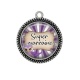 Pendentif Cabochon Argent - super marraine