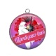 Pendentif Cabochon Argent - merci pour tout