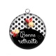Pendentif Cabochon Argent - bonne retraite