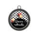 Pendentif Cabochon Argent - bonne retraite