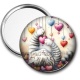 Miroir de poche - chat coeur