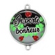 Connecteur Cabochon Argent - je porte bonheur