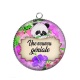 Pendentif Cabochon Argent - une géniale