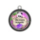 Pendentif Cabochon Argent - une nounou incroyable
