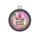 Pendentif Cabochon Argent - pour la plus formidable des mamies