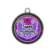 Pendentif Cabochon Argent - super marraine