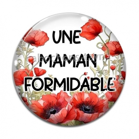 Cabochon Verre - une maman formidable