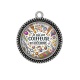 Pendentif Cabochon Argent - je suis une coiffeuse qui déchire