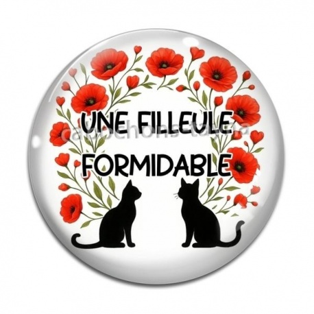Cabochon Verre - une filleule formidable