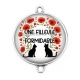 Connecteur Cabochon Argent - une filleule formidable