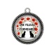 Pendentif Cabochon Argent - une filleule formidable
