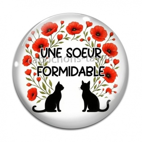 Cabochon Verre - une soeur formidable