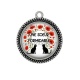Pendentif Cabochon Argent - une soeur formidable