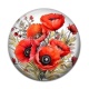 Cabochon Résine - coquelicot