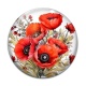 Cabochon Verre - coquelicot