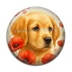 Cabochon Résine - chien coquelicot