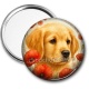Miroir de poche - chien coquelicot