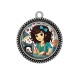 Pendentif Cabochon Argent - couturière