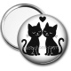 Miroir de poche - chat noir