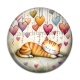 Cabochon Résine - chat coeur