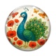 Cabochon Verre - paon