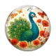Cabochon Verre - paon