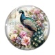 Cabochon Verre - paon
