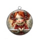 Pendentif Cabochon Argent - petite fille