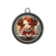 Pendentif Cabochon Argent - petite fille