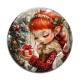 Cabochon Verre - petite fille lutin