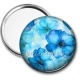Miroir de poche - fleur coquelicot bleu