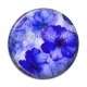 Cabochon Résine -  fleur coquelicot bleu marine