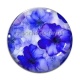 Cabochon Verre -  fleur coquelicot bleu marine