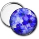 Miroir de poche -  fleur coquelicot bleu marine